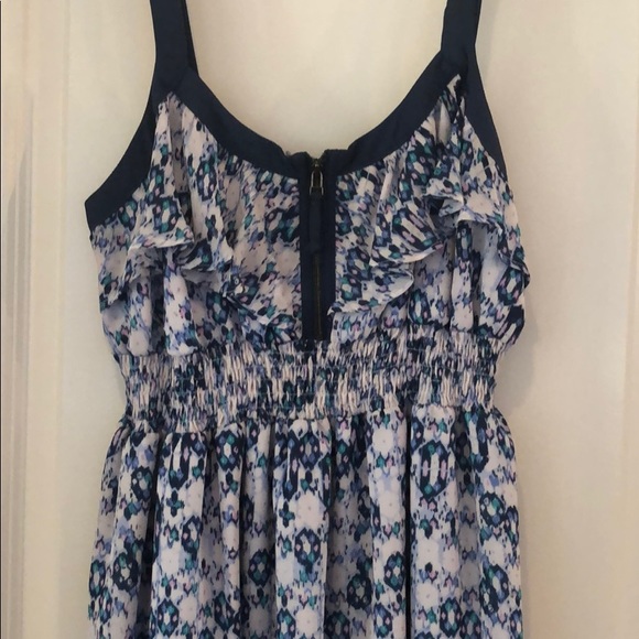 Blue and purple pattern day dress - Picture 2 of 3